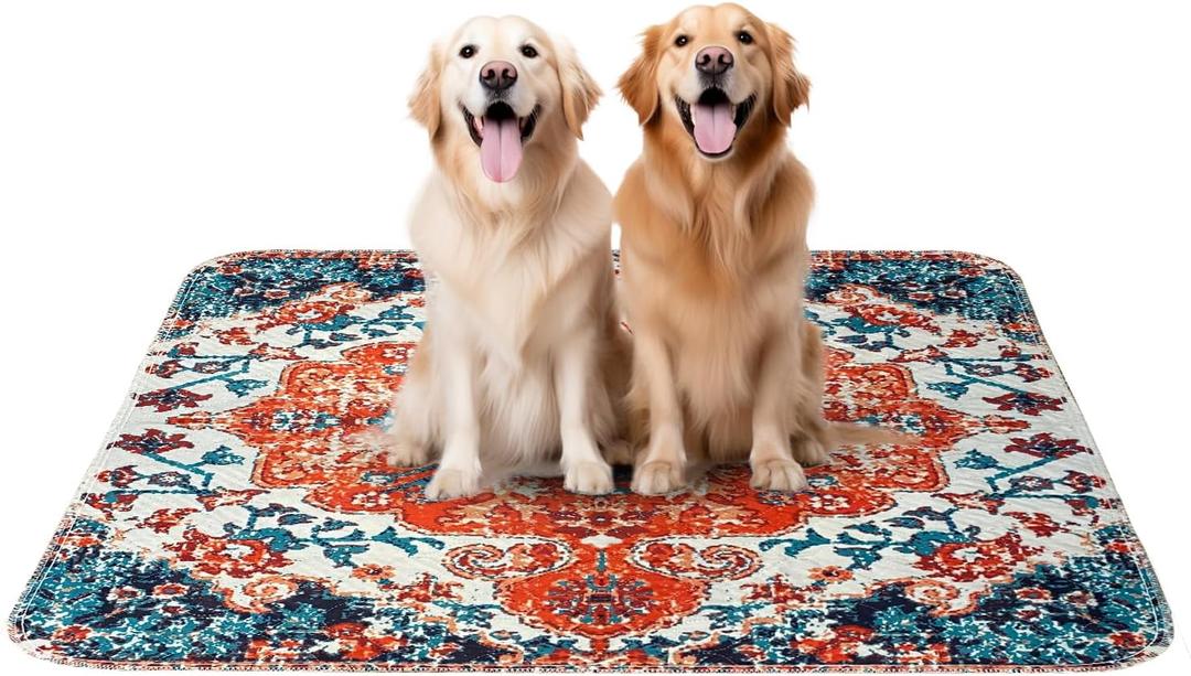 PUPIBOO Washable Pee Pads for Dogs & Cats - 72x72 - Super Absorbent Reusable Puppy Training