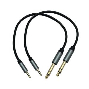 Seadream 3.5mm to 6.35mm Stereo Audio Cable 1Feet ; 2Pack 1/4" Male to 1/8" Male TRS Bidirectional Stereo Audio Cable Jack for Guitar, iPod, Laptop, Home Theater Devices, Speaker and Amplifiers