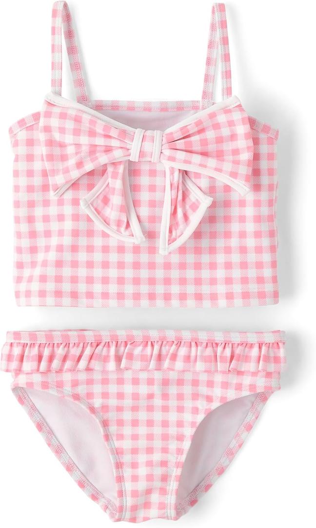 Gymboree Girls' and Toddler 2-piece Bikini Swimset (Pink, 8)