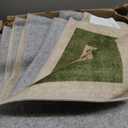 Bavni 9x12 Area Rugs, Floral Machine Washable Rugs for Living Room, Dinning Room, Bedroom, Non Slip Aesthetic Vintage Low Pile Durable Lightweight Farmhouse Rug, Sage Green & Burnt Orange