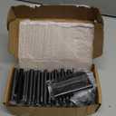 18 Pack Matte Black Door Hinges 3 1/2 Inch Interior Door Hinges 3.5 Inch Rounded 5/8” Radius Corners No-Squeak Sturdy Flat Iron Construction Standard Residential Hardware for Bedroom Home Indoor Doors