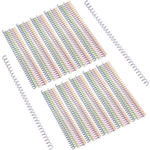 Markeny 50 PCS Multicolor Plastic Spiral Binding Coils Binding Spirals Multi Size Spiral Binding Spines Binder Combs Spines