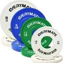 EVERYMATE Change Weight Plates 1.25LB 2.5LB 5LB Set Fractional Plate Olympic Bumper Plates for Cross Training Bumper Weight Plates Steel Insert Strength Training Weight Plates