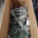 8 ft. Pre-lit Snow Flocked Hinged Artificial Christmas Tree with 1502 Tips and Metal Stand