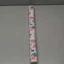 Retrify Pink Flowers Wrapping Paper Roll - 17 Inches x 32.8 Feet Mini Roll Cute Butterfly and Polka Dots Gift Wrap Paper for Mother's Day, Wedding, Birthday, Baby Shower, Holiday