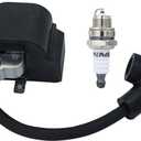 Ignition Coil for Stihl FS38 FS55 FS45 FS46 FC55 HL45 HS45 KM55 MM55 weed eater trimmer Engine Replace 4140 400 1308 4140 400 1307 with Spark Plug