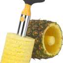 Goodcook Touch Stainless Steel Pineapple Slicer, Handheld, Black Yellow and Silver