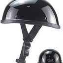 Motorcycle Half Helmet, DOT Approved Adult Men Women Retro Open Face Helmets, Helmet for Adults, Half Shell Helmet, XL