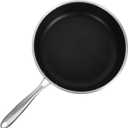 Stainless Steel Egg Frying Pan Nonstick Skillet for Cooking Eggs and Steaks Flat Bottom Fry Pan with Ergonomic Handle for Everyday Use (46.00X28.00X5.00CM)