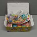 Baby Toys 6 to 12 Months, 5 In 1 Montessori Toys for 1 Year Old, Incl Travel Pull String Toy & Rattle Teether & Stacking Baby Block & Soft Infant Ring & Sensory Ball for Toddler 0-3-6-9-12 Month