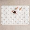 Comfy Cubs Rectangle Kids Play Mat Med 48x72in Baby Floor Mat - Rainbow