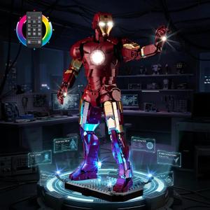 Kyglaring Light Kit Compatible with Lego Iron Man Mark 3 Collectors' Edition 76344 Building Set, Upgraded Remote Control, Lights Only, No Model, Remote Version