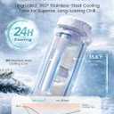Grownsy 22oz Portable Breast Milk Cooler, 360 Stainless Steel Chiller Keeps Breastmilk Fresh for 24H, No Ice Crystals,Milk Cooler with 2 Baby Bottles for Work & Travel, Baby Breastfeeding Essential