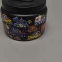 PIQUEBAR 8oz Kids Thermo for Hot Food,Small Lunch Thermo Food Container Stainless Steel,Easy Open Wide Mouth Thermo for Hot Cold Food for Preschool Travel (Black Animal Truck)