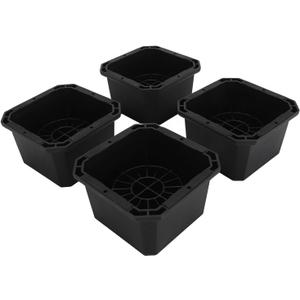 TOPINCN 4pcs Rubber Bed Risers Blocks, Chair Furniture Risers with Heavy Duty Load Capacity, Furniture Support Table Sofa Risers for Added Storage Space (Style 2)