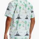 Vytroon Men's Hawaiian Shirts Wrinkle Free Short Sleeve Button Down Tropical Beach Vacation Shirt (L)
