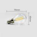 4 x 2W G45 Candelabra LED Bulbs Dimmable(4 Pack)- E14 Base Vintage Edison Incandescent Bulb 20W Equivalent 6000K Daylight White Bulbs for Home,Pendant Light,Sconces,Light Fixtures AC110V~130V