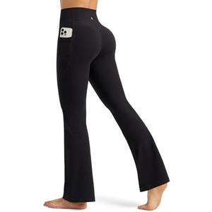 Willit Butterflux Yoga Pants Women Flare Workout Leggings with Pockets for Women High Waisted Flare Yoga Leggings 29" 31" 33", XL