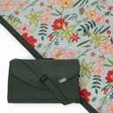 Little Unicorn 5'x10' XL Outdoor Family Picnic & Beach Blanket | Durable & Water-Resistant Fabric | Compact Fold & Easily Wipes Clean | Zipper Pocket (Primrose Patch)