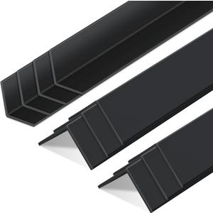 10 Pcs Wall Corner Guard, 1 X 48 Inches, Black, Vinyl