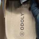 ODOLY Unisex Vegan Leather Clogs Womens Mens Cork Footbed Mules Slip on Potato Shoes with Arch Support ,Size 46