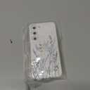 For Samsung Galaxy S23 Case, Floral Flowers Cute Aesthetic Clear Lavender Pattern Case for Women Girls,Transparent Slim Soft Shockproof Cover for S23,Purple Lavender