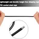 2 x BLEUM CADE Adjustable Jump Rope, Skipping Rope with Ball Bearings, with Foam Handles for Fitness, Home Exercise & Slim Body, for Kids, Men, and Women