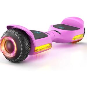 Gyroor Self Balancing Scooter New G13 All Terrain Balancing Scooter with LED Lights & 500W Motor, Self Balancing Off Road with Bluetooth for Kids ages 6-12 and Adults (Pink)