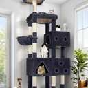 Globlazer Extra Large Cat Tower, 81-inch Tall Cat Tree for Big Cats 20 lbs, XXL Heavy Duty Cat Scratching Tower for Indoor Adult Cats with 3 Cat Condos, 8 Scratching Posts, F81, Dark Grey