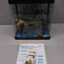 Betta Fish Tank Self Cleaning Glass 2 Gallon Small Nano Aquarium Starter Kits Desktop Room Decor w/LED Light Decorations & Whisper Filters Water Pump (Fish Tank)