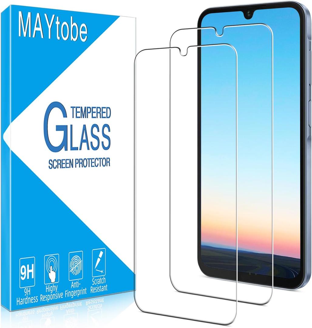 MAYtobe [2-Pack] Screen Protector Designed for Samsung Galaxy A16 5G Tempered Glass, Bubble Free, Anti Scratch, Easy to Install
