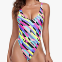 RELLECIGA Women's One Piece Thong Swimsuit L