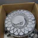 42" Retractable Ceiling Fans with Lights, Crystal Chandelier Ceiling Fan with Remote & APP Control, Modern Dimmable LED Fandelier for Living Room, Dinning Room, Bedroom (Silver)