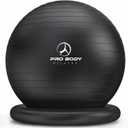 ProBody Pilates Yoga Ball Chair, Exercise Ball Chair with Base or Stand for Home Office Desk Sitting or Workout, Balance Ball & Stability Ball Seat for Back, abs (23-26 inches/58-65 cm, Black)
