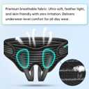 Hernia Belt for Men - Adjustable Support Brace, Comfortable & Breathable Design, Ideal for Single/Double Inguinal Hernia Pain Relief, Discreet Wear for Everyday Use (Black, Medium)