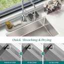 eormoe Diatomite Sink Splash Guard - DryingNeat Kitchen Faucet Mat, Instant Dry Water Absorbing Stone Tray for Sink, Durable Protector for Kitchen Bathroom Counter [Light Grey, 17.7" x 3.9"] (White)