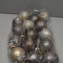 15 Pcs Neutral Textured Christmas Ball Ornaments 3.15 Inch Matte Rustic Brown Champagne Gold Bronze Xmas Baubles Vintage Modern Christmas Decorations for Tree Wreath Holiday Decor (Neutral)