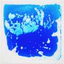 Art3d 1-Pack Fancy Floor Tile for Kids Room Liquid Encased Floor Tile, 11.8" x 11.8" Blue