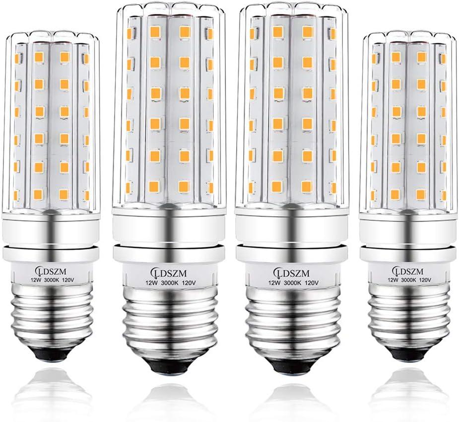 LED Light Bulb 100w Equivalent 1200 Lumen 3000K Warm Daylight White 12W LED Bulb E26 Base Non-Dimmable Ceiling Fan Light Bulbs for Home Indoor LED Corn Light Bulb Pack of 4