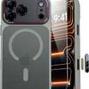 JUESHITUO Magnetic for iPhone 17 Pro Case: Upgraded [Full Camera Protection], with [1X Screen Protector] [Camera Button], 6.3" Case for iPhone 17 Pro, Gray