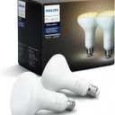 Philips Hue White Ambiance BR30 2-Pack 60W Equivalent Dimmable LED Smart Flood Light (Hue Hub Required, Works with Alexa, Homekit & more), Old Version