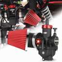 NIBBI PE30 Carburetor with 48mm Air Filters Kit,Upgrade Dirt Bike Performance,Compatible with 250cc-300cc for Apollo, TaoTao, Lifan, Honda, SSR,Pit Dirt Bike Motorcycles