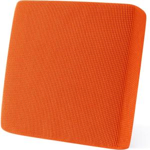 SUBRTEX Couch Slipcover RV Seater Slip Loveseat Stretch Durable Sofa Cushion Cover Spandex Elastic Furniture Protector for Settee Seat for Replacement in Livingroom, Small, Bright Orange