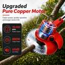 Weed Wacker Cordless,24v Electric Weed Eater Battery Powered with 2 4.0 Ah Batteries,Lightweight Weed Wacker with Wheels & Blade,3 in 1 String Trimmers for Women,Lawn Care,Garden,Yard, 47 inches