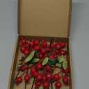 10pcs Realistic Mini Fake Pomegranate Branches Artificial Christmas Holly Berry Stem DIY Decoration Vase Bouquet Home Wedding Party