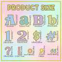 Tenceur 219 Pcs Pastel Bulletin Board Letters for Classroom 4" Glitter Alphabet Numbers Punctuation Letter Cutouts Back to School Decoration for Kindergarten Preschool Chalkboard Playroom Party Decor