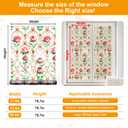 Countewol Frosted Static Cling Window Film, Stained Glass Privacy Film with Rose Pattern, Anti-Glare UV Protection, Removable Decorative Window Clings for Home/Bathroom (Frosted Rose, 23.6 x78.7 in)