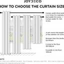Joydeco Blackout Curtains for Bedroom - 120 Inch Long 100% Light Blocking 2 Panels Beige Drapes, Thermal Insulated Room Darkening Curtains, Linen Textured for Living Room, Rod Pocket & Back Tabs
