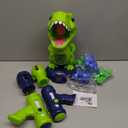 EagleStone Movable Dinosaur Shooting Toys for Kids,Electronic Target Shooting Games with 2 Pump Gun,48 Balls Party Favor Toys with Score Record, LED & Sound, Dino Toys Gift for Boys and Girls
