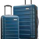 Samsonite Omni 2 Hardside 3 Piece Set - Includes Global Carry-On, Medium, & Large Checked Suitcases - 360 Dual Spinner Wheels - Integrated TSA Lock & Expansion - Lagoon Blue